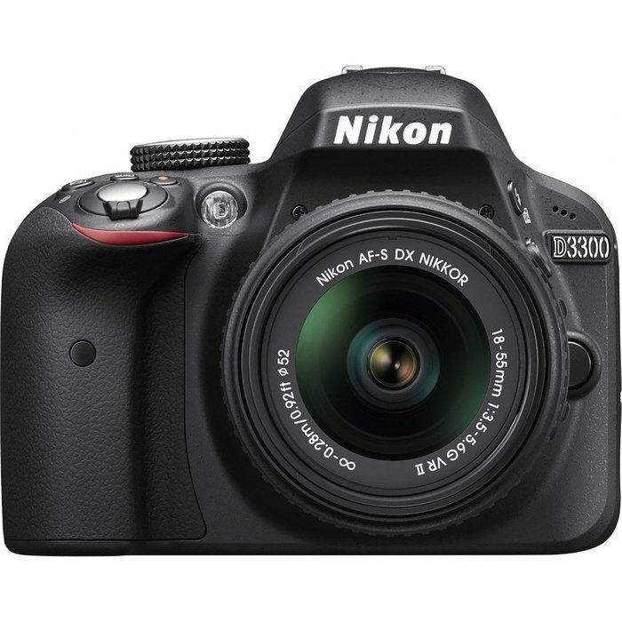 Nikon D3300 24.2 MP CMOS Digital SLR with AF-S DX NIKKOR 18-55mm f/3.5-5.6G VR II Zoom Lens (Black) (Certified... N2