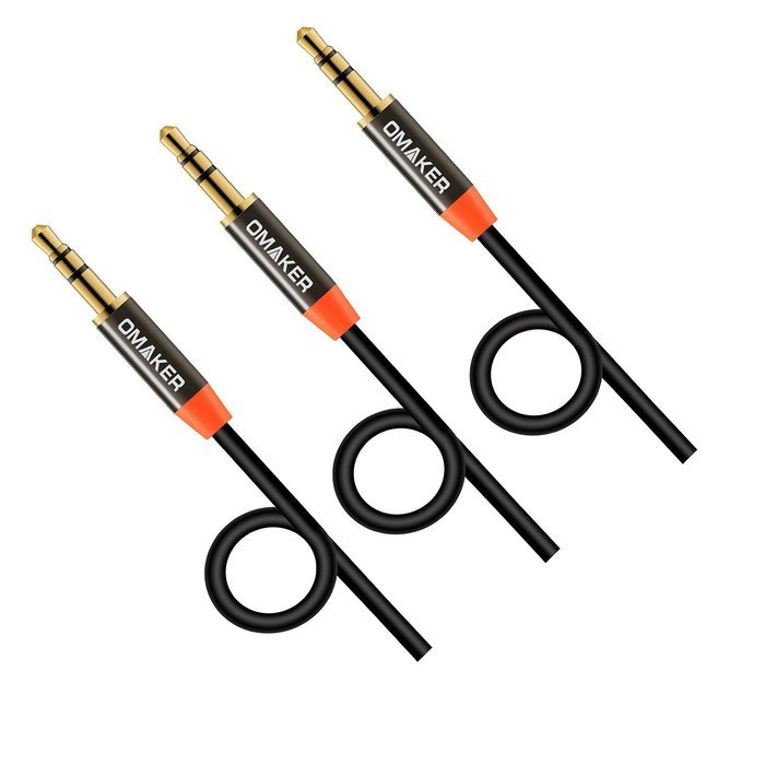 Omaker 3 Pack Optimum Combination 3.5mm Male to Male Stereo Audio Cable Cord