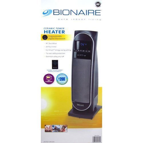 Bionaire Ceraminc Tower Heater with Programmable Digital Thermostat & Remote Control BCH9214RE