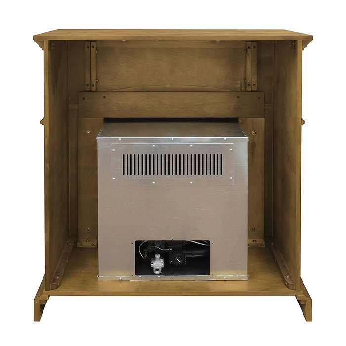 Pleasant Hearth VFF-PH20D Heritage Compact Vent-Free Dual Fuel Gas Fireplace with Wall Corner Combo N4