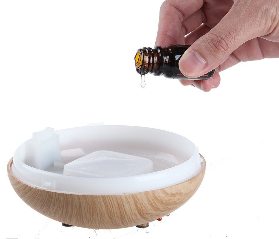 Mini Ultrasonic Humidifiers Aromatherapy Essential Oil Diffuser (100ml, light wood grain) N4