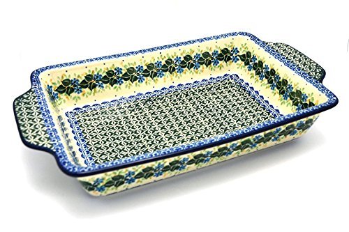 Polish Pottery Baker - Rectangular Brownie Pan - Ivy Trail