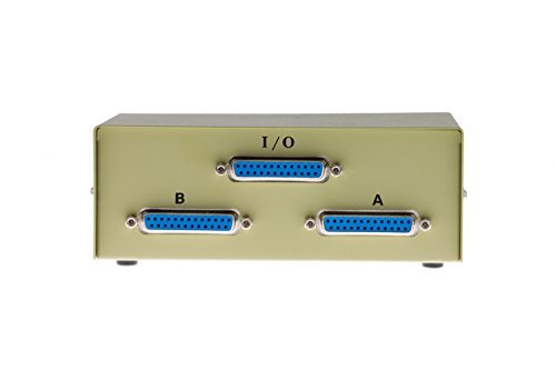 2 to 1 Parallel Printer Switchbox with DB25 Female Ports N4