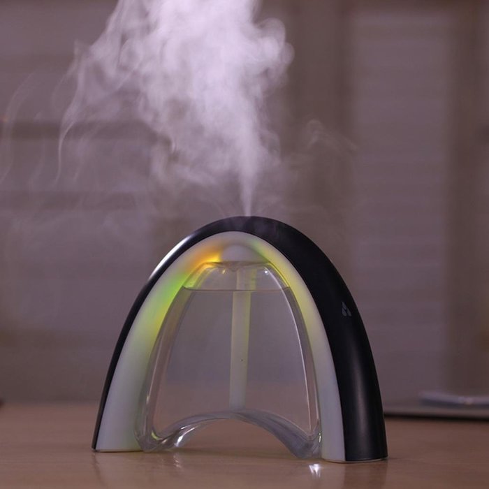DZT1968 Rainbow Message Board USB Air Humidifier Light Color Night (Black)