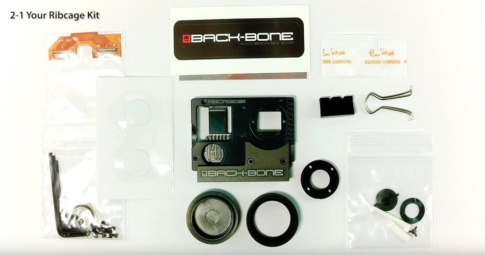 Back-Bone Ribcage HERO4 Mod Kit (Black) N12