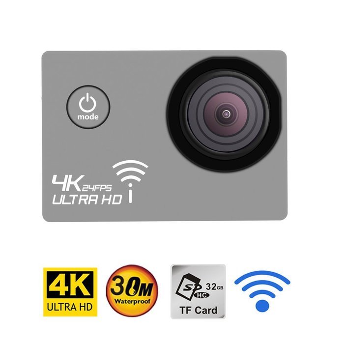 2.0'' LCD 4K Ultra WiFi Action Sports Camera 1080P HD 16MP 170 Degree Wide Angle Lens Waterproof Recorder Cam N7