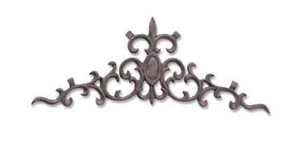 Craft-Tex 6770WI Fleur Center Overdoor - Wrought Iron