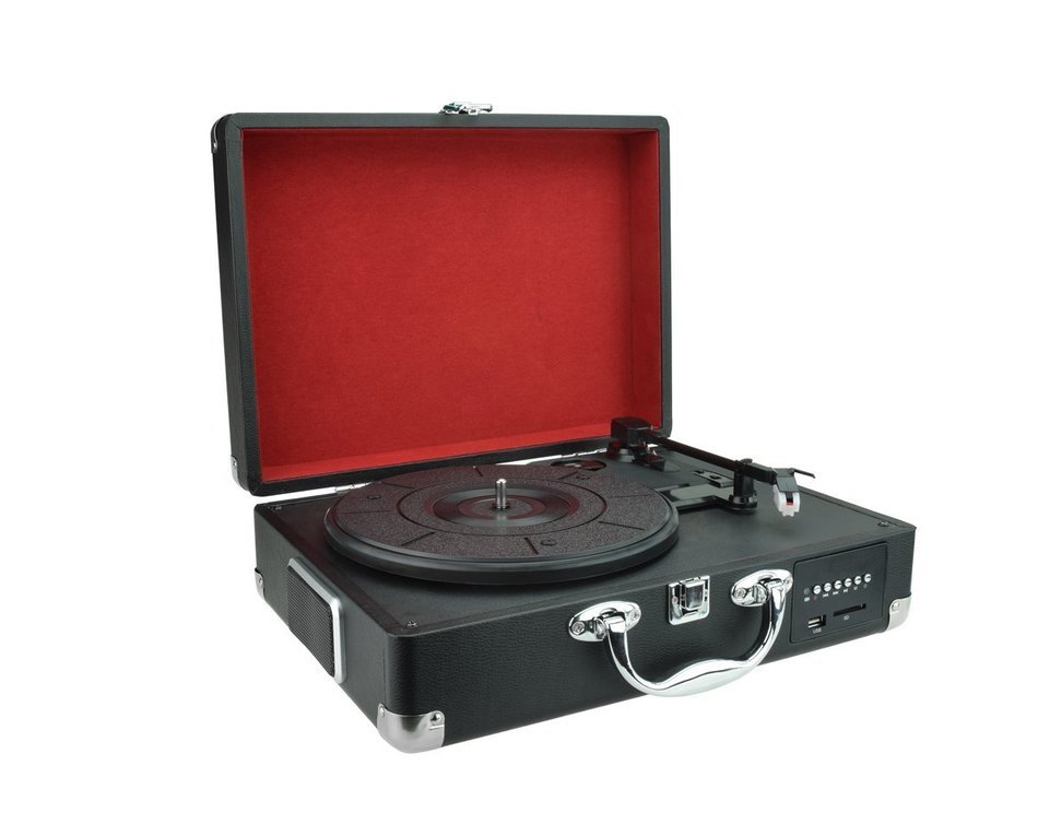 Digitnow！Audio Vinyl Motion | Portable Briefcase Style Turntable with Built-in Stereo Speakers and USB Conversion... N4