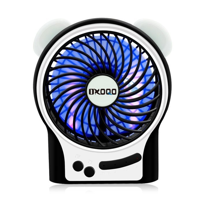 Portable USB Mini Fan, OXOQO Desk Desktop Table Electric Quiet Fan with LED Light, Built-in 2500mah Rechargeable... N3