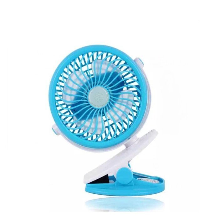 Glowseen USB Clip on Outdoor Fan Rechargeable Battery Desk Fan with 6.5 ft/2M Micro USB Cable (Black)