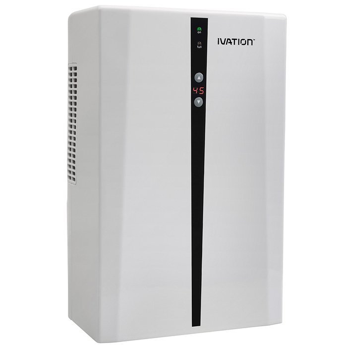 Ivation IVADM45 Powerful Mid-Size Thermo-Electric Intelligent Dehumidifier w/Auto Humidistat - For Spaces Up to...