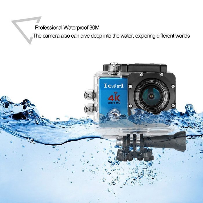 Iearl IE8000 Ultra HD 4K Sport Action Camera 2 Inch WiFi HDMI 16MP 30M Waterproof 170 Degrees Wide Viewing Angle... N7