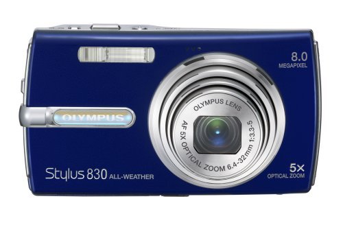Olympus Stylus 830 8MP Digital Camera with Dual Image Stabilized 5x Optical Zoom (Blue) N7
