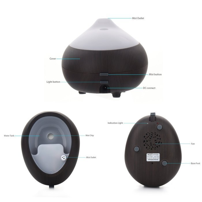 Aromatherapy Essential Oil Diffuser, GerTong 120ml Ultrasonic Cool Mist Humidifier Air Purifier with 7 Color Changing... N21