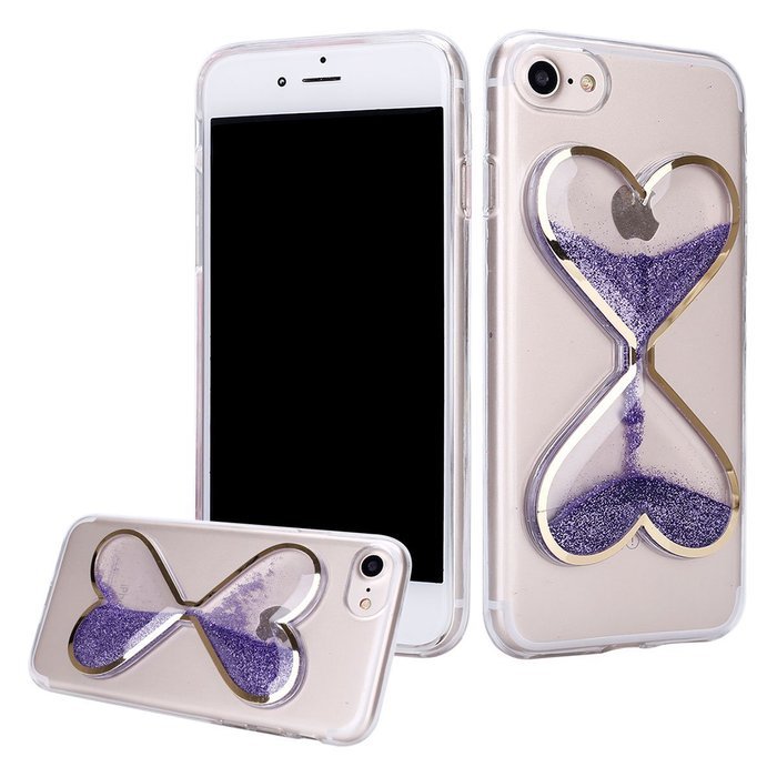 iPhone 7 Case,Phezen Bling Glitter Soft Gel Clear TPU Case for iPhone 7 ,Glow in the Dark Luminous Heart Flowing... N3
