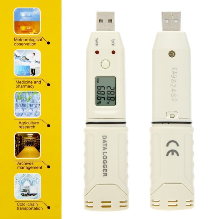 Docooler Mini Portable LCD Display Digital Temperature Meter Recorder Thermometer Temp Humidity Datalogger with...