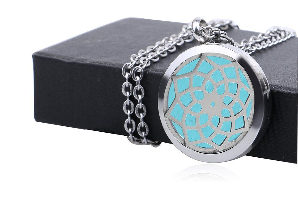 Fragrance Scented Necklace, Essential Oil Diffuser Necklace Perfume Locket for Girls or Women Gift Set Hypo-Allergenic...