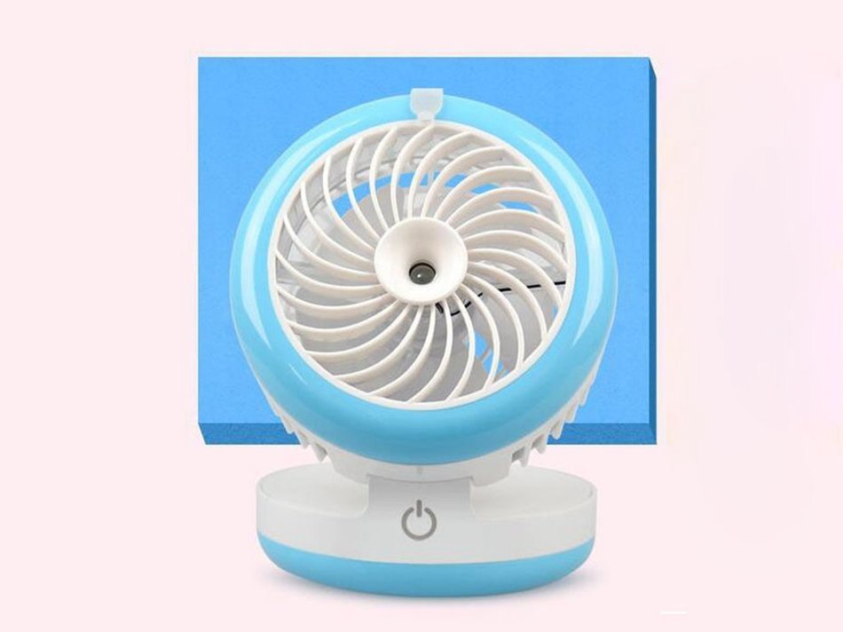 Mini Handheld USB Misting Fan Rechargeable Cooling Fan Humidification Fan Home Black
