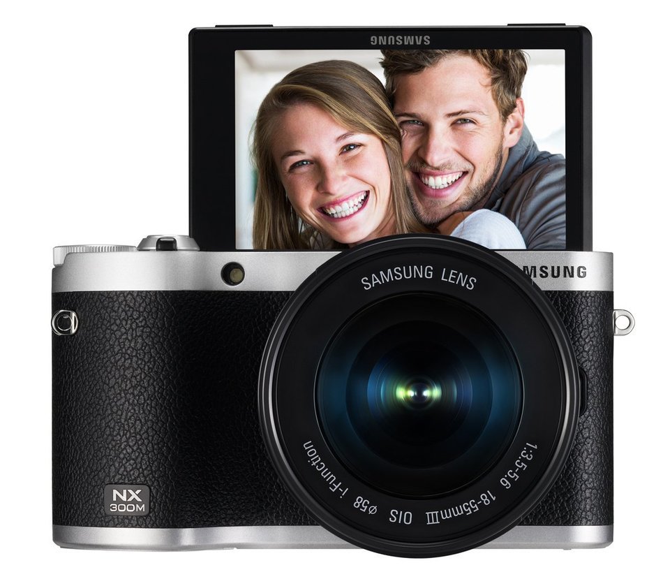 Samsung NX300M 20.3MP CMOS Smart WiFi & NFC Mirrorless Digital Camera with 18-55mm Lens and 3.3" AMOLED Touch... N10