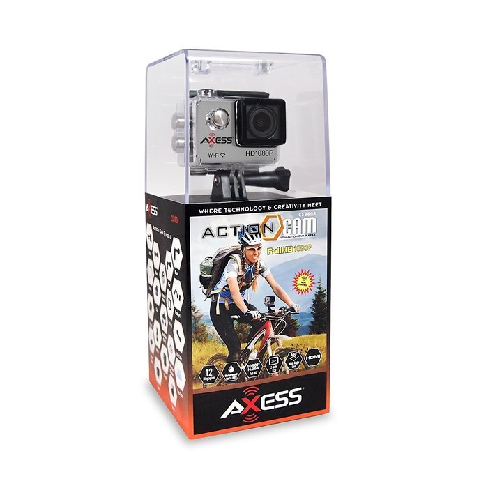 AXESS CS3607-BK 1080p HD 360 Degree Sports and Action Camera with Waterproof Housing, Accessories and Built-in... N17