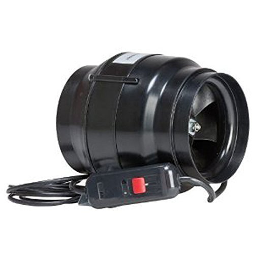 6 in. Max-Fan CF340410 - In-Line Fan 3-Speed - Includes 8 ft. Pre-Wired Cord