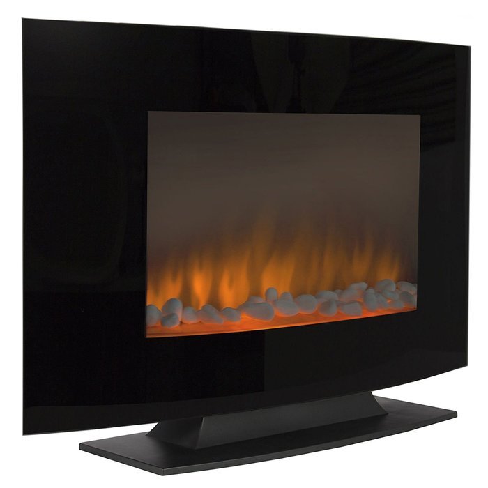 Large 1500W Heat Adjustable Electric Wall Mount & Free Standing Fireplace Heater N8