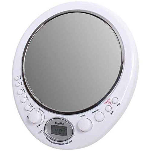 AM/FM Alarm Clock Shower Radio with Fog Resistant Mirror