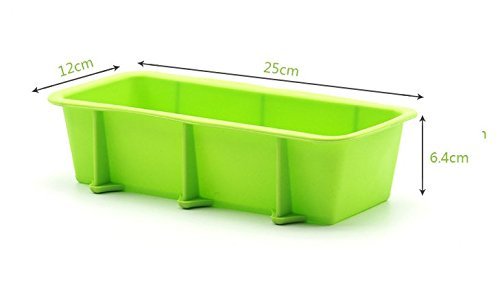 Astra Gourmet FDA Grade BPA Free Silicone Loaf Pan for Cake or Bread 9 1/2 by 4 1/2Inch - Green N3
