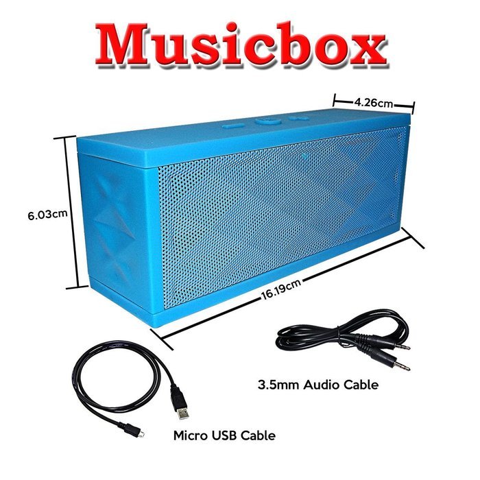MUSICBOX -Portable Wireless Bluetooth Speaker For, iPhones, Samsung & All Android Smart Phones, Tablets and Ipads N7