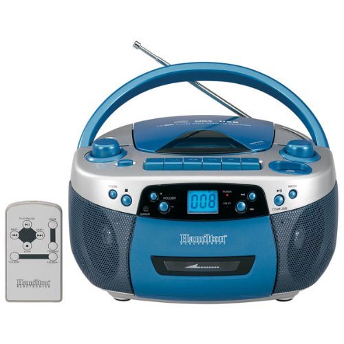 Hamilton Boom Box for USB, MP3, CD, Cassette and AM/FM Radio