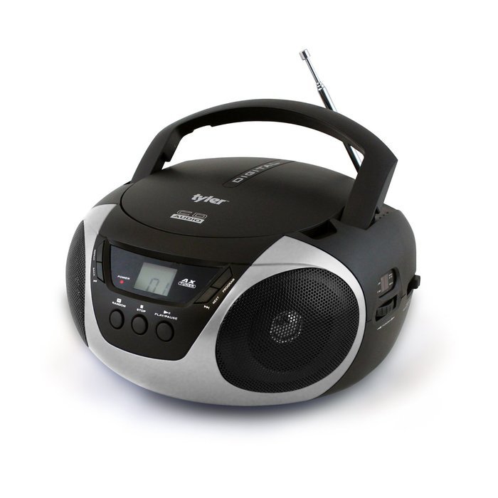Tyler Portable Sport Stereo CD Player TAU101-BL with AM/FM Radio and Aux & Headphone Jack Line-In (Blue) N11