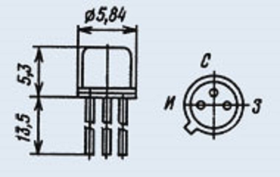 Transistor silicon military KP302GM USSR 4 pcs N2