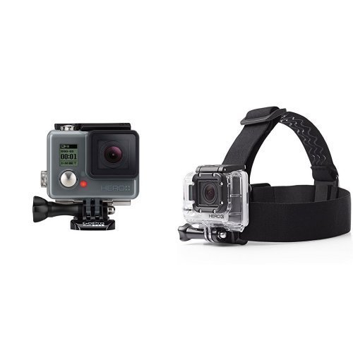 GoPro Hero+ w/ AmazonBasics Headstrap