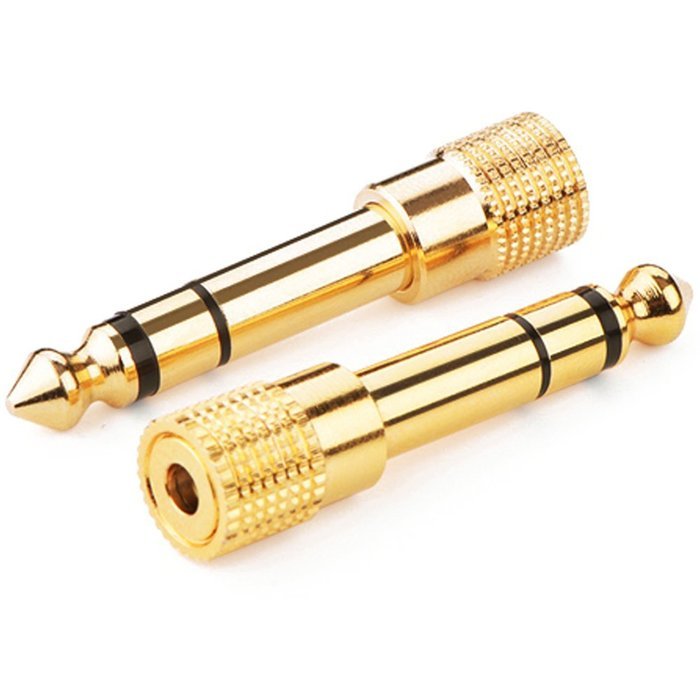 Stereo Audio Headphone Jack Adapter 3-Conductor TRS AUX Plug 1/4-inch (6.3mm) Male to 1/8-inch (3.5mm) Female(... N3