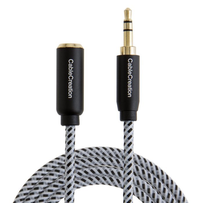 CableCreation 3.3-Feet 3.5mm Braided audio cable, Male to Male Stereo Aux Cable with Premium Metal, for Smartphones... N9