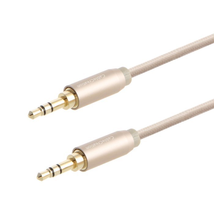CableCreation 3.3-Feet 3.5mm Braided audio cable, Male to Male Stereo Aux Cable with Premium Metal, for Smartphones... N14
