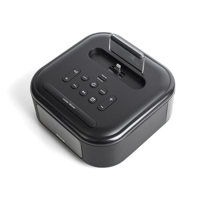 iHome iPL23 Stereo FM Clock Radio with Lightning Dock Charge/Play for iPhone 5/5S 6/6Plus 7/7Plus with USB Out... N2