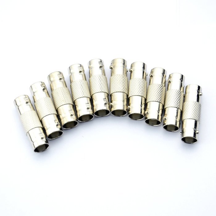 Blue Elf & reg 10 Pack BNC Female Jack to BNC Female Coupler Adapters with free Cable Organizer N3