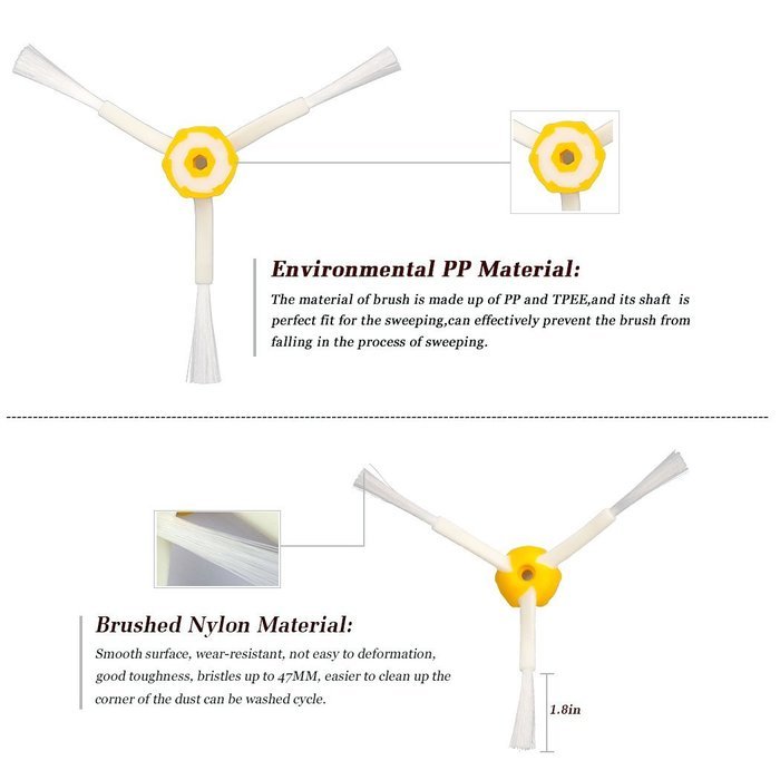 I-clean For Roomba Vacuum 770, 780, 650, 790 Parts Kits, Including 3Pcs Flexible Beater Brushes & 3Pcs Bristle... N3