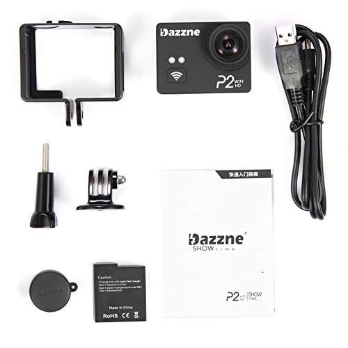 Dazzne P2 Full HD1080P WiFi Waterproof Action Sport Camera Wide Angle Digital Sport Camera 2.0 Inches TFT Screen... N5