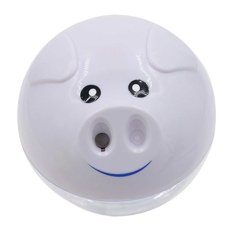 GetMine Mini Mist Humidifier Cute Cartoon Pig Shape Suitable for Bedroom or Office, White