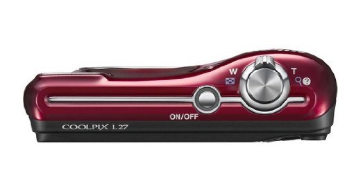 Nikon COOLPIX L27 16.1 MP Digital Camera with 5x Zoom Lens (Red) Manufacturer Refurbished N3
