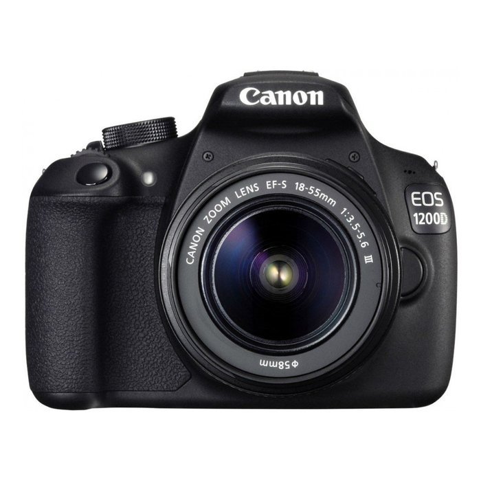 Canon EOS 1200D SLR Camera w/ 18-55mm + 55-250mm IS II Lens (8GB Value Bundle) N3