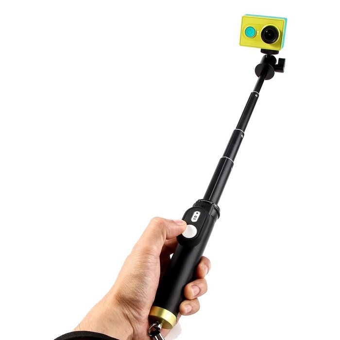 YI Action Camera with Selfie Stick & Bluetooth Remote (US Edition) Lime Green N6