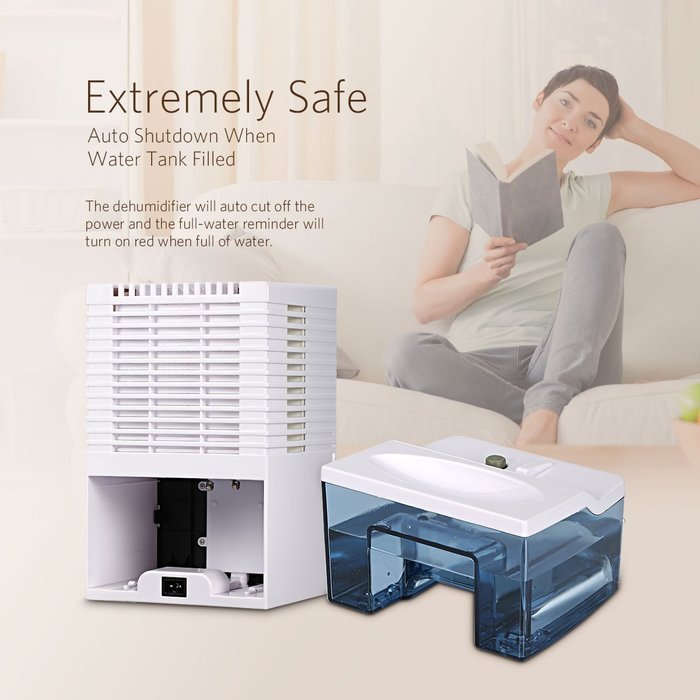 Seneo Mini Dehumidifier with 200ml/day, 400ml Water Tank Moisture Absorber for Home Bedroom Kitchen Shoe Cabinet...