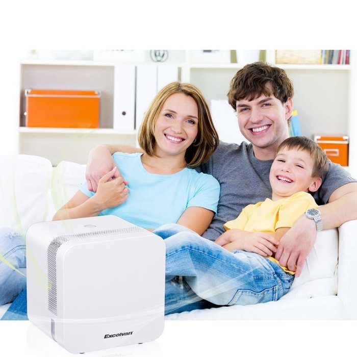 Excelvan 650ml Semiconductor Air Dehumidifier Ultra-low Noise,White