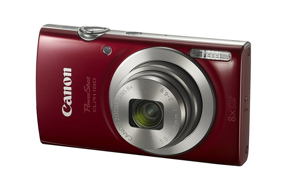 Canon PowerShot ELPH 180 (Red) with 20.0 MP CCD Sensor and 8x Optical Zoom N13