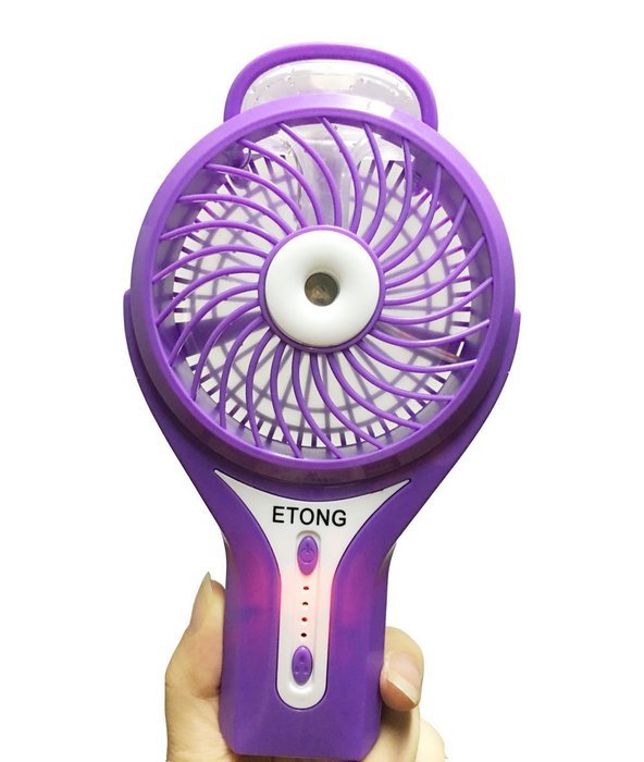 ETONG Portable Handheld USB Misting Fan Personal Cooling Mist Humidifier Rechargeable Mini Water Spray Cooling... N2