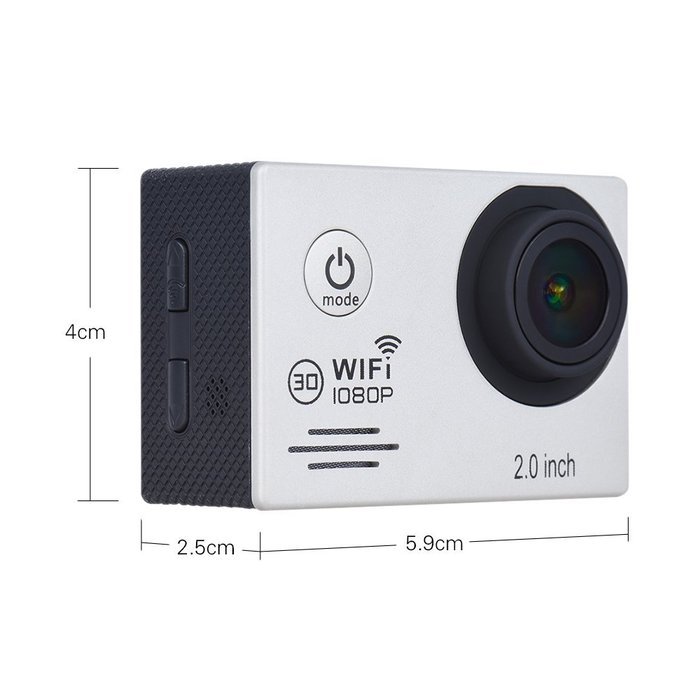 Andoer 1080P 30fps Full HD 12MP Action Camera Waterproof 30 WiFi 2.0" LCD 150 Wide Degree Angle Lens Anti-shake... N3