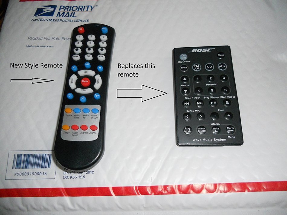 Replacement Remote Control for Bose AWRCC1 , AWRCC2 & Wave Radio II , III & IV Can do single and dual alarm functions. N2